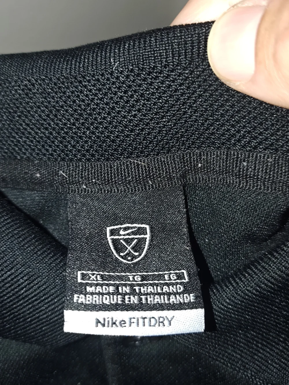 Nike Black Golf Polo with Varsity Crest
